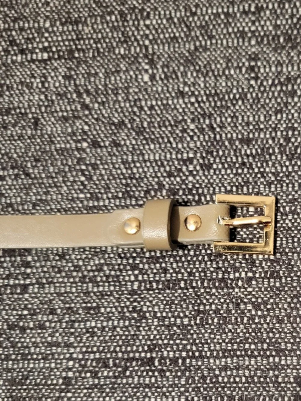 Thin taupe belt